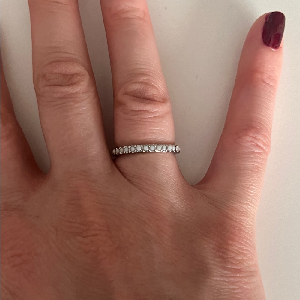 Elegant Silver like stacker Ring